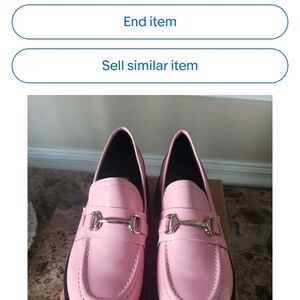 Steve Madden Pink Loafers with Silver Accent